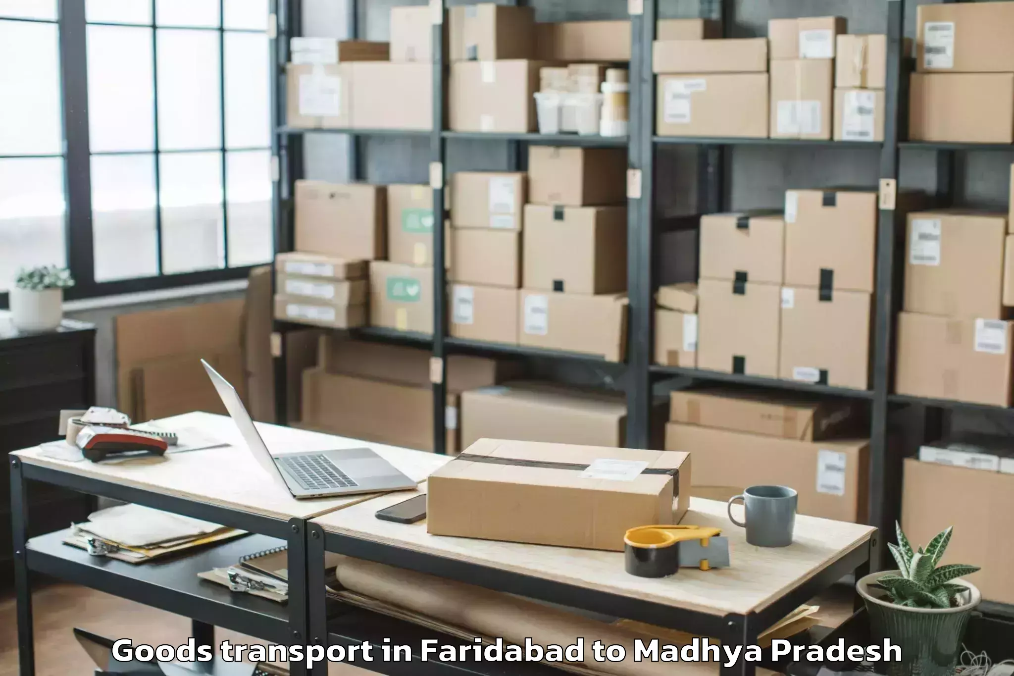 Book Faridabad to Rani Durgavati Vishwavidyalaya Goods Transport